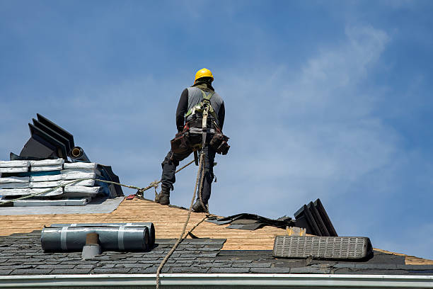 Professional Gutter Installation technician working in Waverly, IL